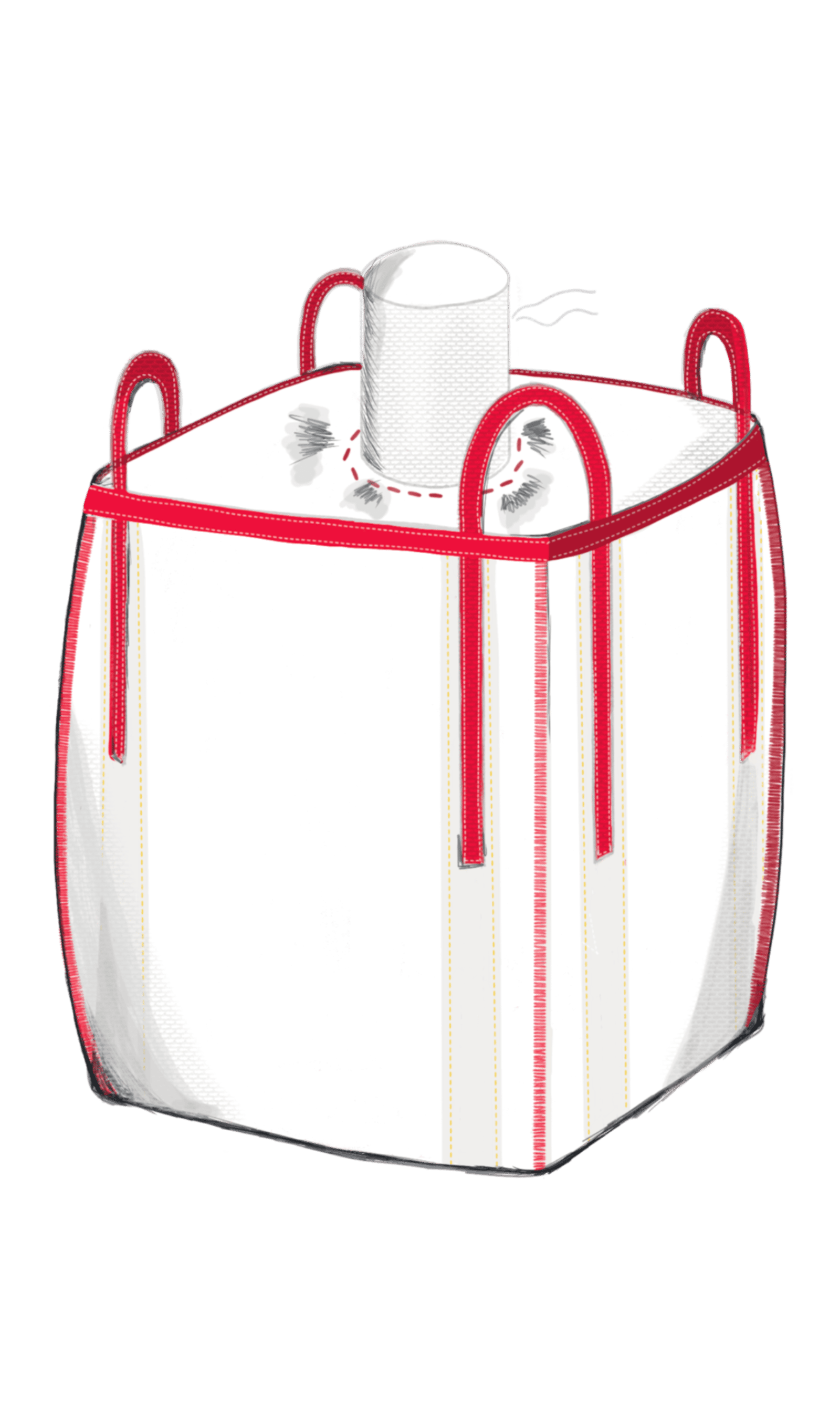 Four-loop big bags with external loops
